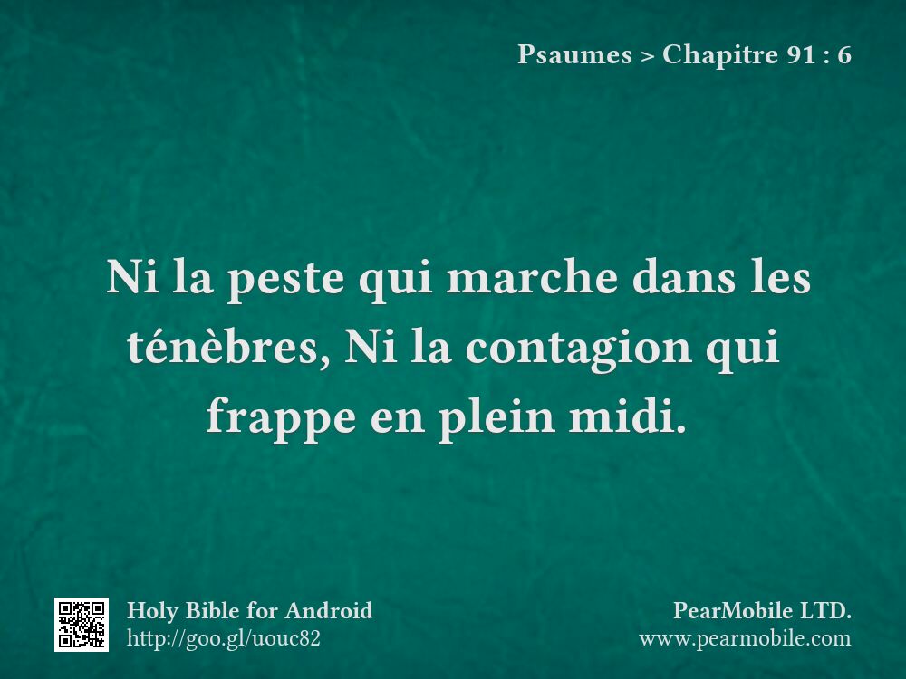 Psaumes, Chapitre 91:6
